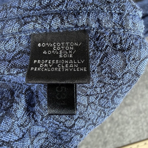 Jhane Barnes Shirt Men's 3XB Blue Silk Blend Long Sleeve Button Up Textured - Picture 5 of 7